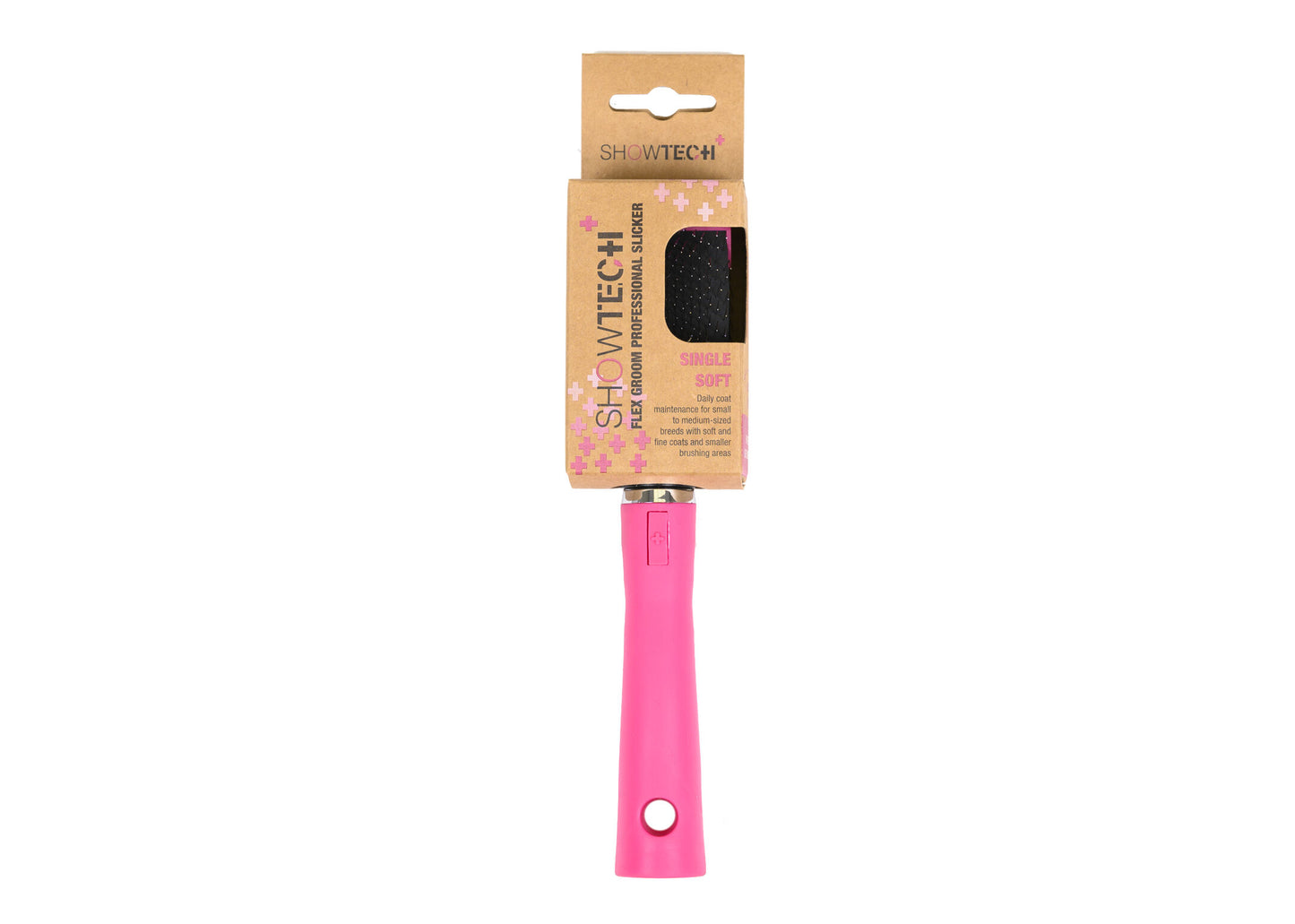 แปรง Show Tech+ Flex Groom Single Soft (สีชมพู)