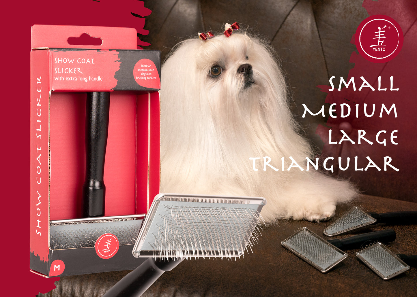 แปรง Yento Show Coat ขนาด กลาง