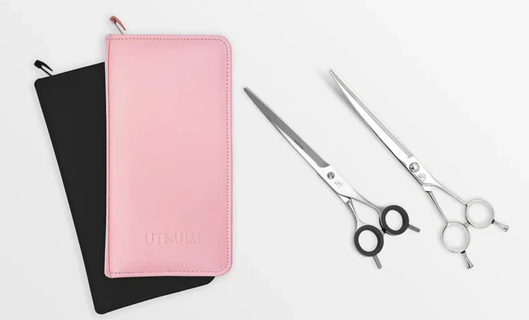 กรรไกรชุด Utsumi Sakura set II 8.5 - B + 7.5 Super with Black case